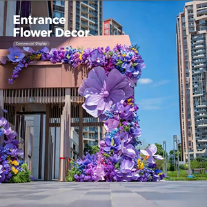 Arrangements floraux de mariage, fleurs géantes, décoration artificielle pour toile de fond de mariage - Product Image 1