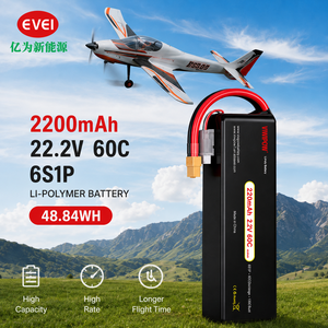 Batterie Li-Polymère de 2200 mAh 22,2 V 60C à Capacité Réelle avec Connecteur Filaire Personnalisable pour Avions à Voilure Fixe Longue Portée - Product Image 2