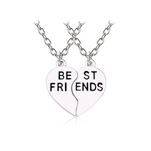Mode nouveaux <span class=keywords><strong>meilleurs</strong></span> <span class=keywords><strong>amis</strong></span> <span class=keywords><strong>pour</strong></span> toujours lettres coeur alliage pendentif copines collier - Product Image 1