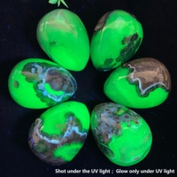 Œufs d'agate volcanique de haute qualité en gros, agate fluorescente aux UV, pierre de cristal de guérison, œuf pour la décoration de la maison et la guérison DIY