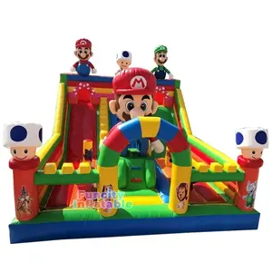 Preço de fábrica Crianças adoram Diversão Inflável Cidade Uso Comercial Playground Ao Ar Livre Gigante Mario Inflável Bouncer