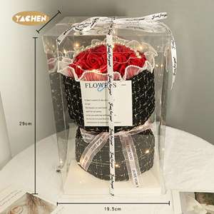 YACHEN Bouquet de roses lumineuses LED Fleurs artificielles rougeoyantes Cadeau de Saint-Valentin pour fête des mères Centres de table de mariage Décoration de fête - Product Image 2