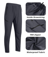 Vêtements de sport Pantalons de sport de gym pour hommes Pantalons cargo imperméables de couleur unie Pantalons maigres élégants Pantalons d'entraînement de fitness secs