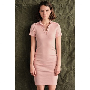 Robe à revers rose tendance en gros, nouvelle jupe courte moulante d'été - Product Image 2