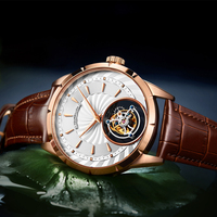 Montres mécaniques pour hommes, fabriquées directement en usine, OEM personnalisées, squelette, tourbillon volant, saphir, acier inoxydable, étanches