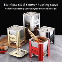 Marmite créative en acier inoxydable avec réchaud à alcool, petite marmite Oden antiadhésive pour restaurant et hôtel