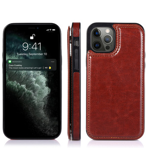 Customize Embossed Logo Leather Mobile Phone Case for iPhone 15 14 13 12 11 Pro Max Includes Card Holder & Wallet Cover