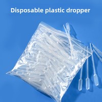 Pipettes compte-gouttes jetables en plastique pour expériences chimiques étudiantes, consommables de laboratoire, aides pédagogiques transparentes, lot de 100