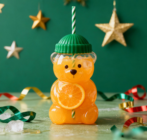 Ly Gấu Teddy Có Ống Hút PET 500ml Kiểu Mới 2026 - Product Image 4