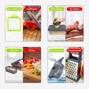 Pro-Series10-in-1 <b>Vegetable</b> Chopper 8 Blade <b>Vegetable</b> Slicer Onion Mincer Chopper Cutter Dicer with Container - Product Image 6