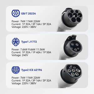 เครื่องชาร์จไฟในรถยนต์แบบเร็ว3เฟส22KW AC/11KW/7KW ใหม่พร้อมอินเทอร์เฟซ gm/<span class=keywords><strong>ccs</strong></span> 32A แท่นชาร์จแบบ wallev - Product Image 4