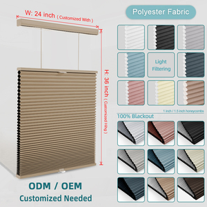 Stores occultants et translucides à double fonction, motorisés, en tissu non tissé plissé en nid d'abeille, de haute qualité, personnalisables - Product Image 2