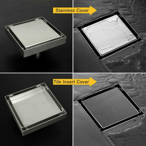 HF 304 - Rejilla <span class=keywords><strong>de</strong></span> Drenaje Cuadrada para Baño <span class=keywords><strong>de</strong></span> Acero Inoxidable, Rejilla <span class=keywords><strong>de</strong></span> Drenaje Invisible para Ducha - Product Image 3