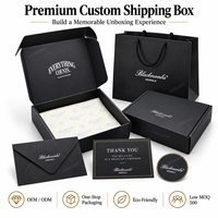 Boîte postale pliable en carton noir personnalisée en gros pour les envois cosmétiques et la livraison de cadeaux boîtes postales d'expédition en carton