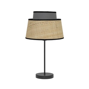 Lámpara de mesa en tonos naturales y grises, dimensiones 40x20x20 cm, ideal para iluminar espacios y decoraciones modernas. - Product Image 1
