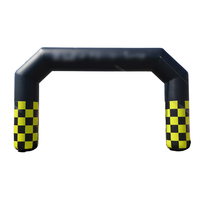 Arche gonflable pour événements de course automobile en plein air, arche gonflable de départ/arrivée à 2 pieds, arche gonflable avec impression de logo personnalisée