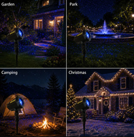 Lumière laser de jardin bleue de Noël, 500 mW, IP65, étanche, télécommande RF, pour cour, pelouse, parc, patio, allée, décoration de vacances