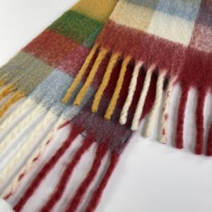 Vente chaude Mode Épais <span class=keywords><strong>Plaid</strong></span> Hiver Écharpe Designer Check Motif Chaud Écharpe Urbain Coupe-Vent Élégant Gland Châles Écharpe - Product Image 5
