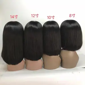 Pelucas de encaje Bob de 4x4x1 T, nuevo diseño, producto de cabello 100% humano, el mejor Color Natural barato, parte T, proveedores de pelucas brasileñas