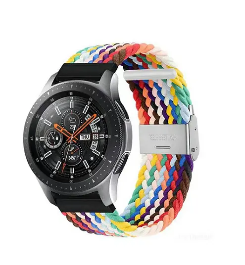 RYB Rainbow Watch Nylon Watch Band Elastic Strap Wave Braided Loop nylon strap for Samsung Watch for Huawei GT 2 20mm 22mm