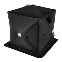 Carpa de Pesca Impermeable con Puerta con Cierre y Ventilación Desmontable, Fabricada con Tela Oxford