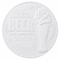 Plaque Métallique Gaufrée Vintage « Bonne Bière entre Amis » – Décoration Murale Colorée pour Bar – Personnalisable – Fournisseur Direct d'Usine OEM