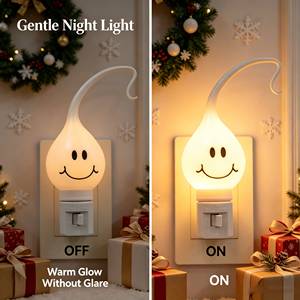 ไฟกลางคืน LED รูปต้นอ่อนน่ารักแบบเสียบปลั๊ก ขายส่ง OEM&ODM ไฟรูปหยดน้ำแบบเสียบปลั๊ก ไฟตกแต่งนุ่มนวลสำหรับเด็ก ผลิตตามสั่ง จำนวนมาก จากโรงงานโดยตรง - Product Image 4