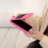 Coque de téléphone en silicone 3D AilesTecca pour 17 Pro Max 16 Promax 15 16 Pro 17, design de dessin animé, antichoc, miroir cosmétique
