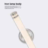 Lámpara de Pared LED de Hierro Simple, 3000K Luz Diurna, 50000 Horas de Vida Útil, Doble Voltaje para Interiores y Baños