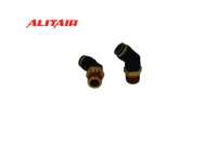 Raccords en nylon DOT pour frein à air, filetage NPT, coudé mâle pivotant 45° °   Connecteurs pneumatiques industriels en laiton et composite par ALITAIR