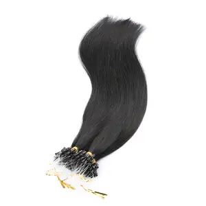 natural black Italian virgin Indian human hair double drawn 12 a grade 22 inch 100 grams bone straight micro link hair extension