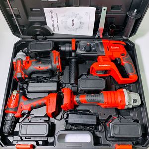 Set of 4pcs <b>Power</b> <b>Tool</b> Kits Battery Wrench Lithium Hammer Brushless Angle Cordless Drill Combination <b>Tool</b> Set - Product Image 5