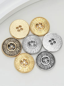 أزياء طائرة معدنية بأربع فتحات نمط دائري قميص اليد مخيط سبائك الزنك للملابس مؤسسة الضغط للملابس للملابس - Product Image 6