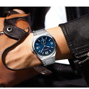 Montre à quartz pour homme CURREN 8471 moderne avec cadran secondes et date-jour, bracelet en acier inoxydable, montres-bracelets minimalistes - Product Image 4