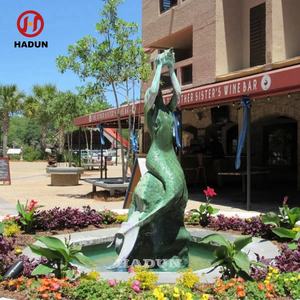 イルカと現代的な屋外の庭の装飾ブロンズスタンディングメタルマーメイド彫刻 - Product Image 6