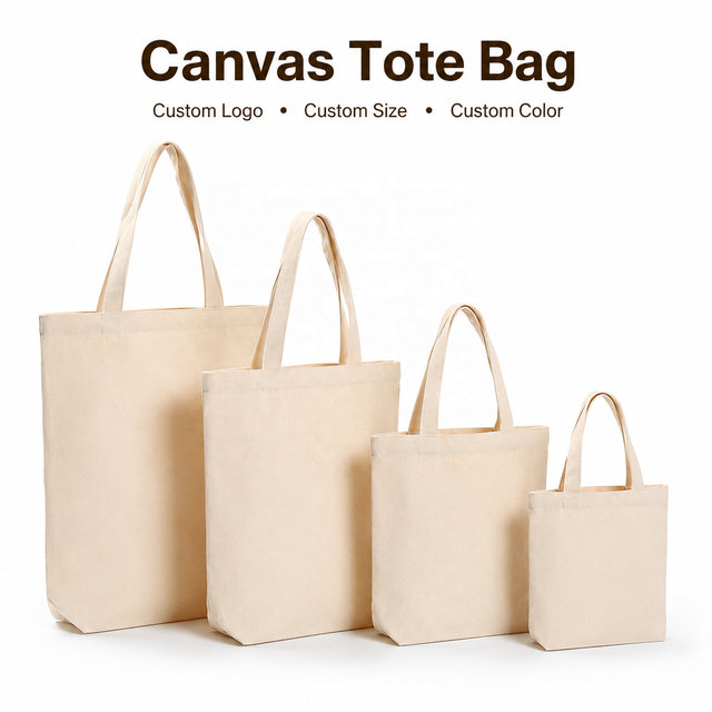 Wholesale Custom Logo Canvas Tote Bag Personalized Reusable Cotton Shopping Bag for Promotional Gift Trade Show Giveaway Bulk