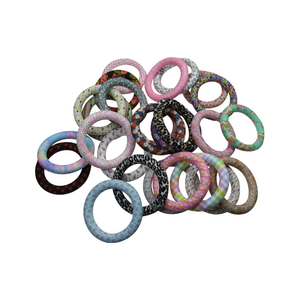 Tendance de qualité alimentaire 65mm imprimé Silicone anneau de dentition bébé anneau de dentition collier sucette bricolage bébé jouet à mâcher Silicone anneau de dentition jouet - Product Image 2