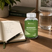 Gummies Premium à base de pectine, Moringa et Spiruline, pour la santé cardiaque et le soutien immunitaire (OEM/ODM)