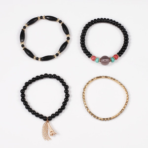 Fashion <b>Charm</b> <b>Bracelets</b> Set Multicolor <b>Beaded</b> Tassel Alloy Gold Plated Women's Bohemia Style Gift Jewelry - Product Image 5