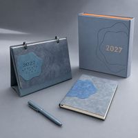 Ensemble cadeau promotionnel d'affaires de luxe 2027, carnet personnalisé avec logo, stylo, calendrier, à utiliser pour le bureau, client VIP, cadeau du Nouvel An