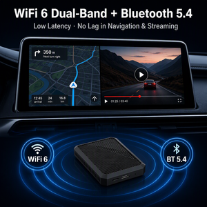 กล่อง CarPlay Smart Box ไร้สาย ระบบ Android <span class=keywords><strong>12</strong></span> AI Adapter แบรนด์สั่งทำ ODM WiFi 6 Dual Band BT5.4 Netflix YouTube Dongle สำหรับเครื่องเสียงติดรถยนต์ - Product Image 4