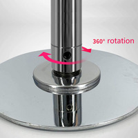 Poteau de danse en acier inoxydable réglable en hauteur de 45 mm pour barre de spectacle de studio de gymnastique à domicile-pour barre de fitness de danse