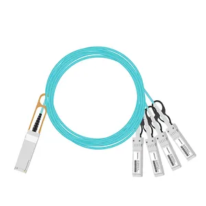 3RD 파티 100Gbase QSFP 모듈 100G ~ 4x25G QSFP28 ~ 4SFP28 1M 활성 광학 브레이크 아웃 케이블