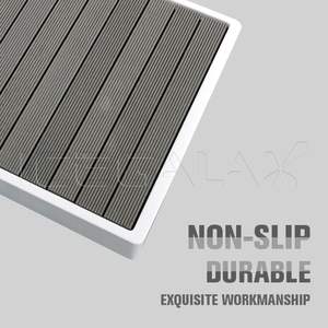 Alfombrilla antideslizante para bañera de madera hueca con drenaje rápido de agua y secado rápido para lavabo, disponible en stock local en EE. UU. - Product Image 2