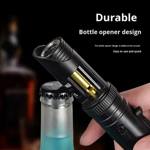 Briquet multifonctionnel à <span class=keywords><strong>flamme</strong></span> rouge coupe-vent - Product Image 4