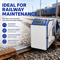 Nettoyeur de rouille industriel à fibre laser pour voies ferrées, équipement de nettoyage continu pour l'élimination des oxydes de corrosion des rails