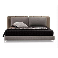 Ensemble de lit king-size en bois massif de luxe moderne, personnalisable, design inspiré de l'Italie, nouveau design, chambre d'hôtel commerciale, appartement