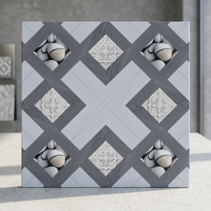 Carreaux de sol en céramique rustiques effet bois 40x40cm, en porcelaine émaillée mate antidérapante pour la décoration intérieure - Product Image 3