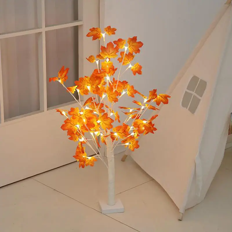 Festival raum Party Hochzeit Urlaub Tisch dekoration leuchten simulieren künstliche Ahornblätter Bonsai Zweig LED Baum Licht