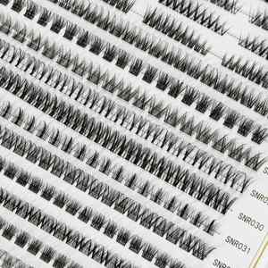 Grappoli di ciglia appuntite all'ingrosso <span class=keywords><strong>Manga</strong></span> a banda Ultra sottile riutilizzabile 3D grappolo ciglia sottili a grappolo fatto a mano <span class=keywords><strong>Manga</strong></span> ciglia grappoli - Product Image 4
